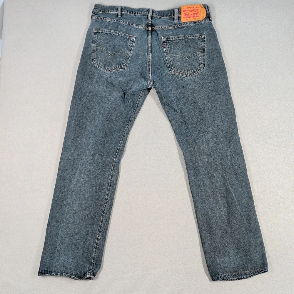 Levi's 501 Jeans Mens 38x32 Blue Original Fit Button Fly Straight Leg Denim